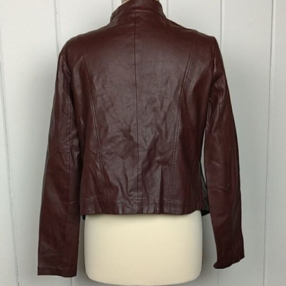 BB Dakota Vegan Jacket Brown Faux Leather Jacket, Size - Large - Picture 4 of 8